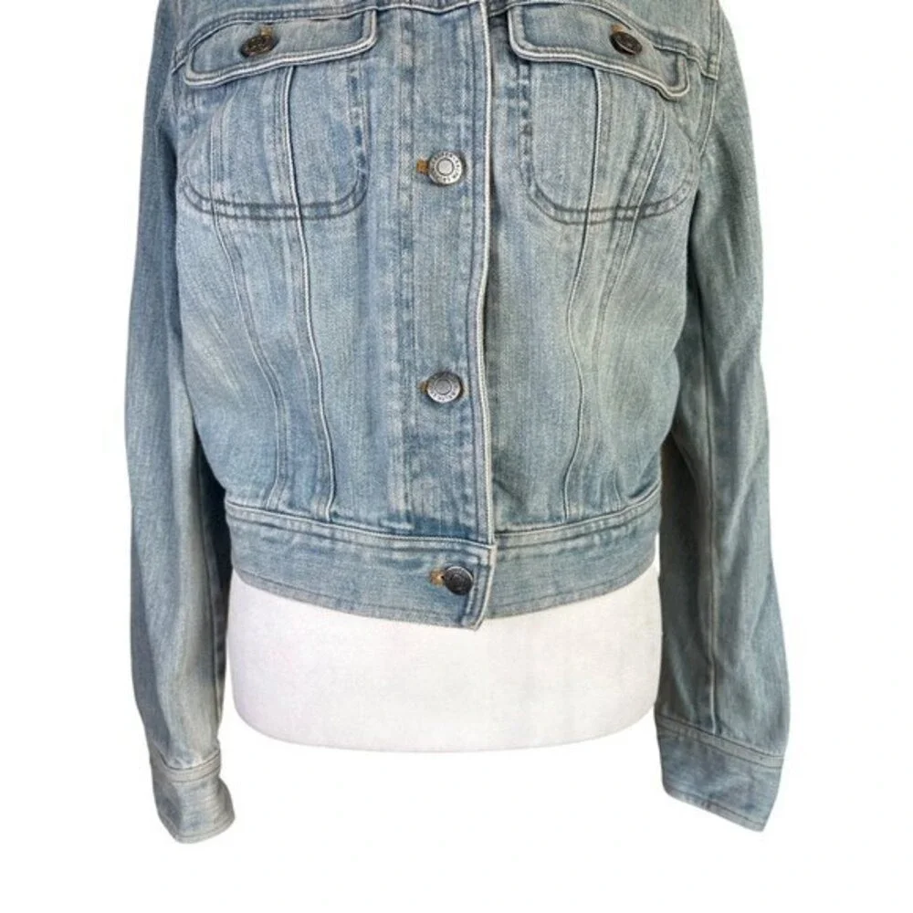 Lauren Jeans Co Size Small Ralph Lauren Womens Denim Jean Jacket Blue Mid Wash - Picture 3 of 10